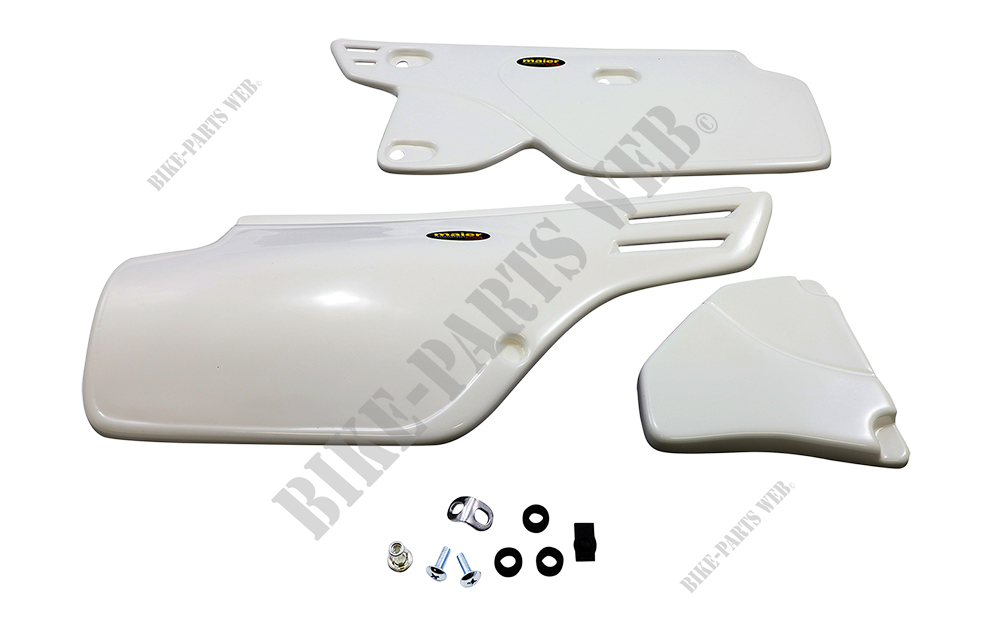 MAIER white side covers XR250R 1986 to 94, XR350R 85 and 86, XR600R 1987 - CACHE LATERAL D+G XR250/350/600 87 NH138 MAIER